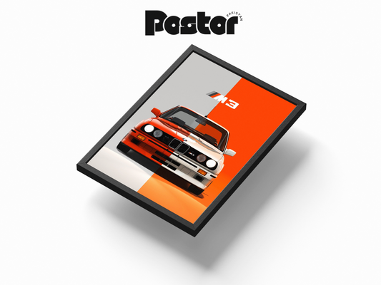 BMW M3 Split-Color Framed Poster - #P089