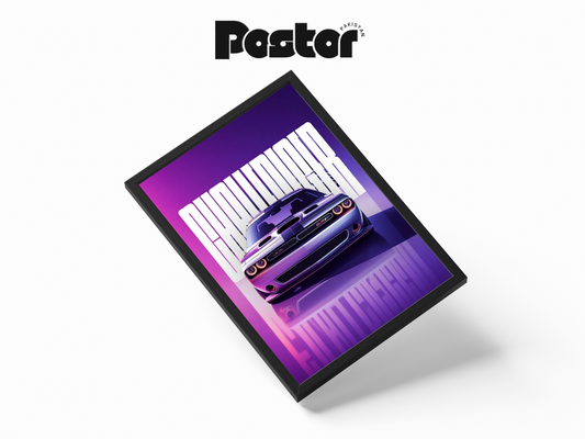 Dodge Challenger Muscle Car Framed Art Poster - #P026