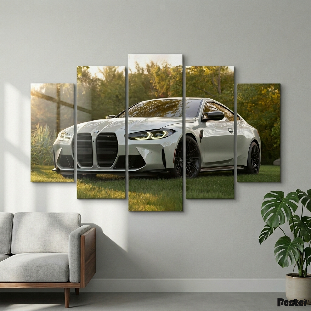 BMW M4 Competition | 5-Panel Canvas Wall Art