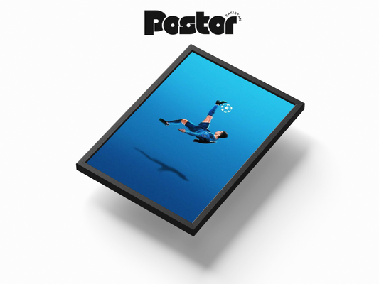 Cristiano Ronaldo Bicycle Kick Framed Art Poster - #P020