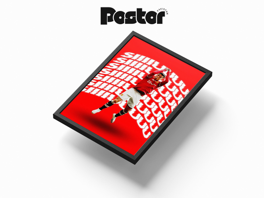 Cristiano Ronaldo "Siiiuuu" Celebration Framed Art Poster - #P023
