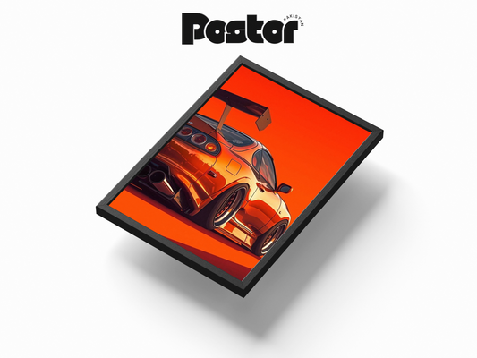 Toyota Supra JDM Car Framed Art Poster - #P030