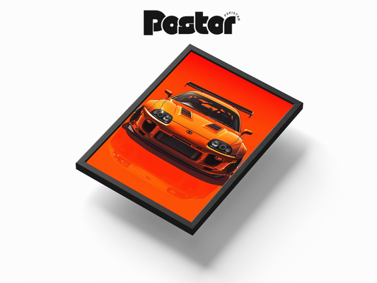 Toyota Supra MK4 JDM Car Framed Art Poster - #P033