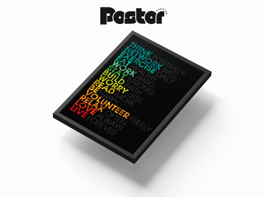 "Rules for a Better Life" Motivational Quote Framed Art Poster - #P010