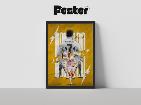 Cristiano Ronaldo "Sii!" Celebration Framed Art Poster - #P018