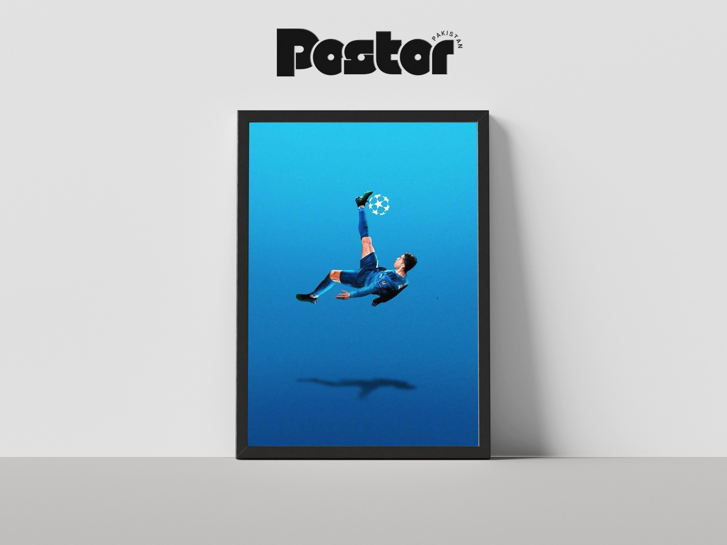 Cristiano Ronaldo Bicycle Kick Framed Art Poster - #P020