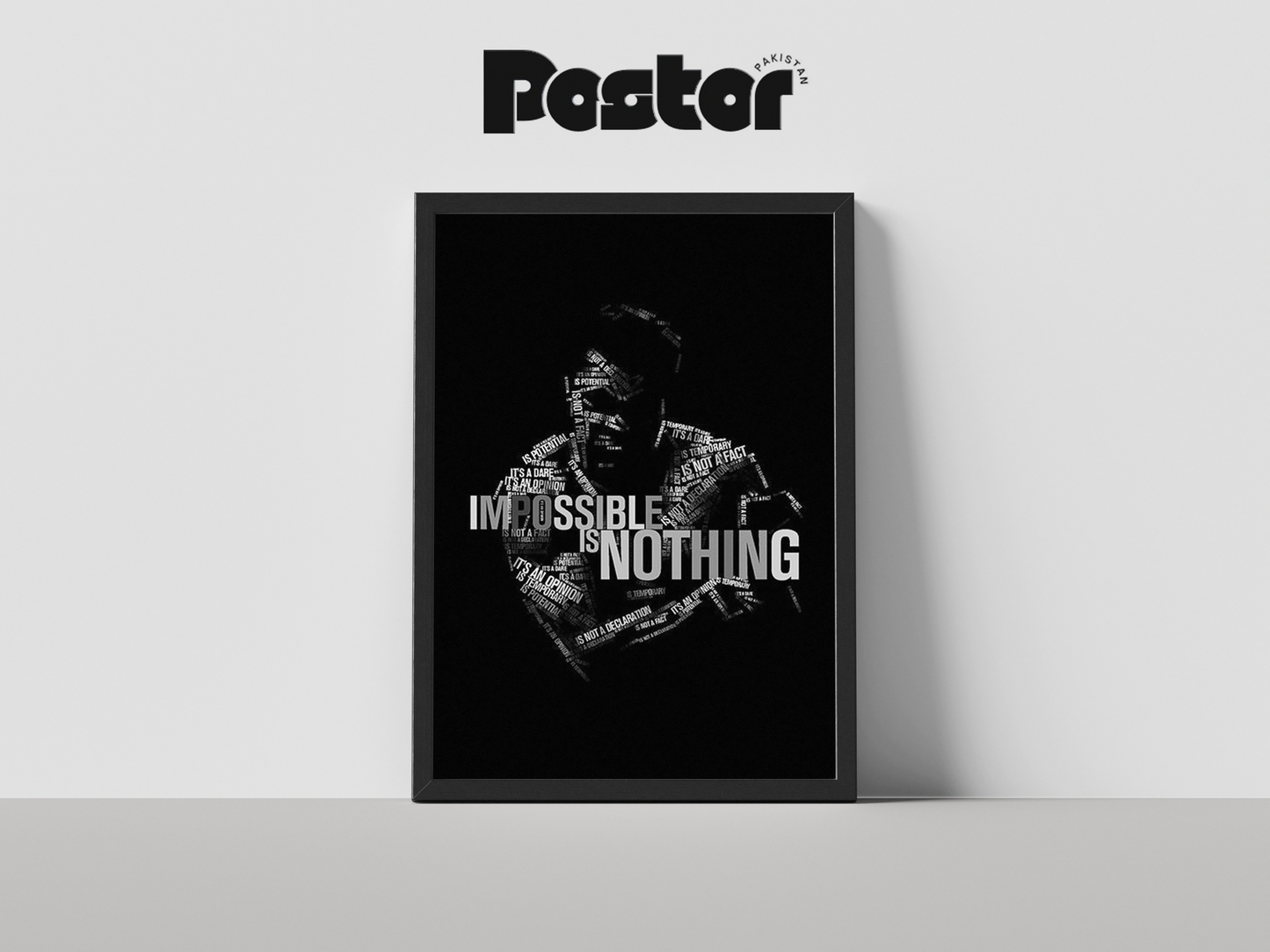 Muhammad Ali "Impossible is Nothing" Typographic Art Poster - #P005