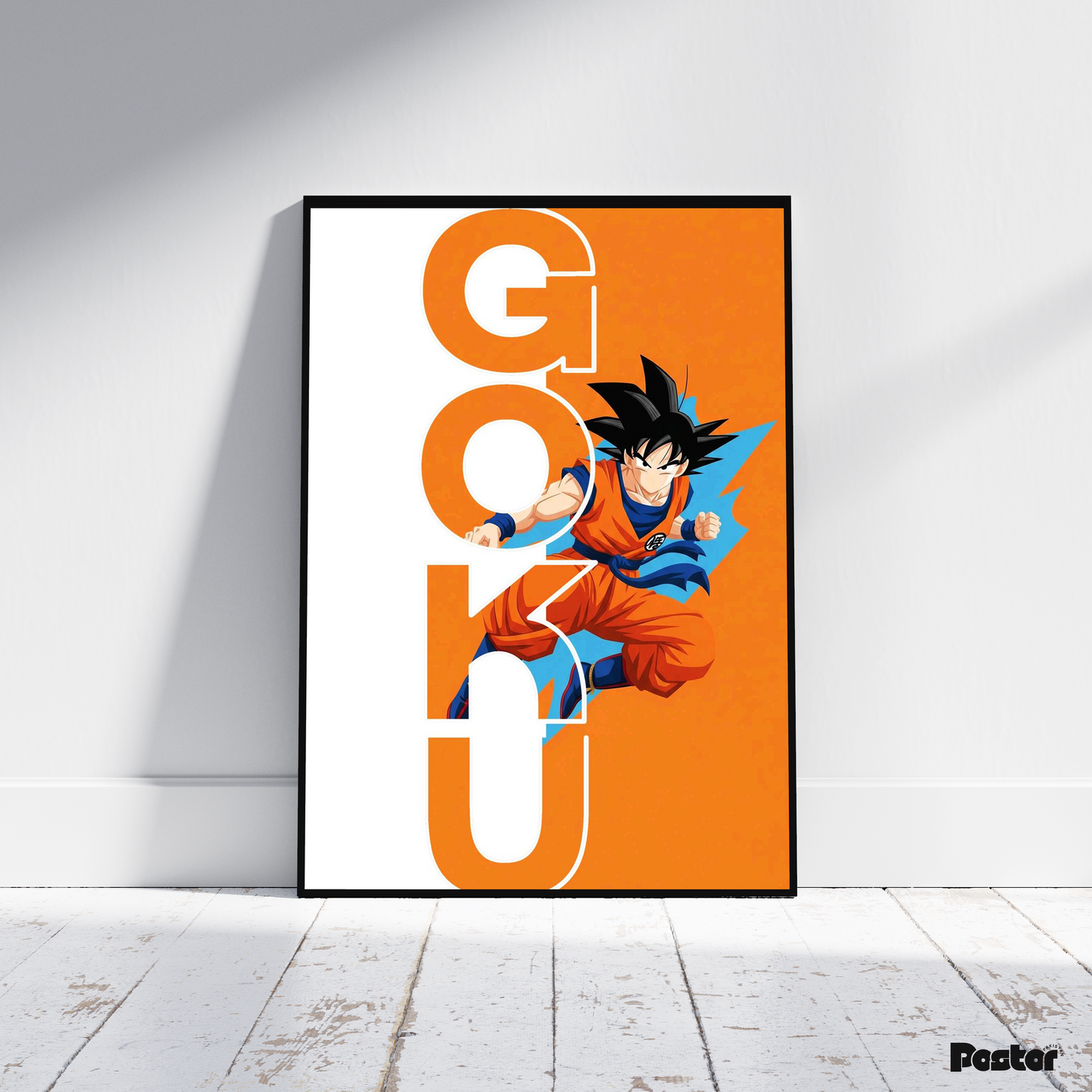 Goku Saiyan Saga Battle Stance Framed Anime Poster - #P134
