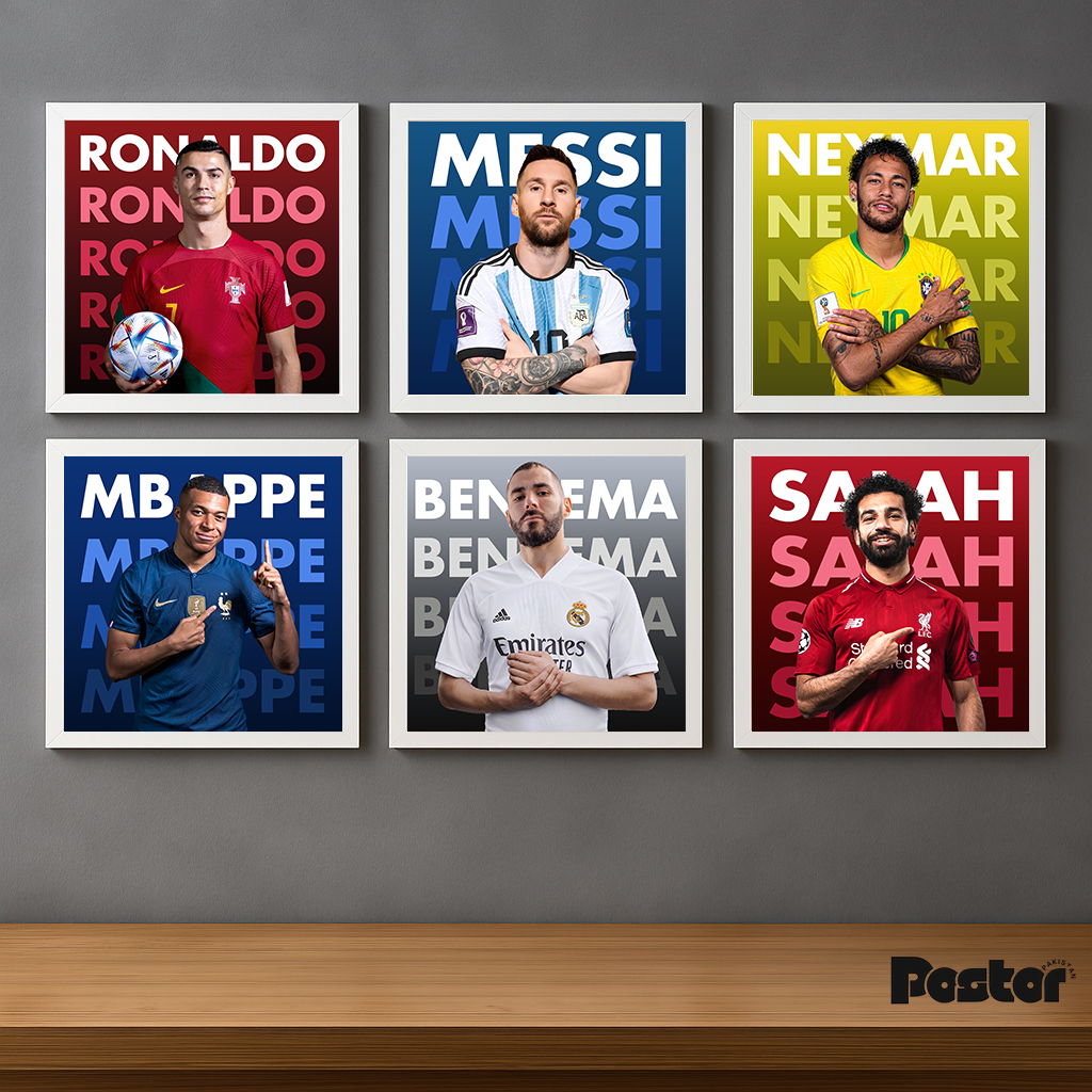 Football Legends Framed Poster Set (6-Piece) - #P103