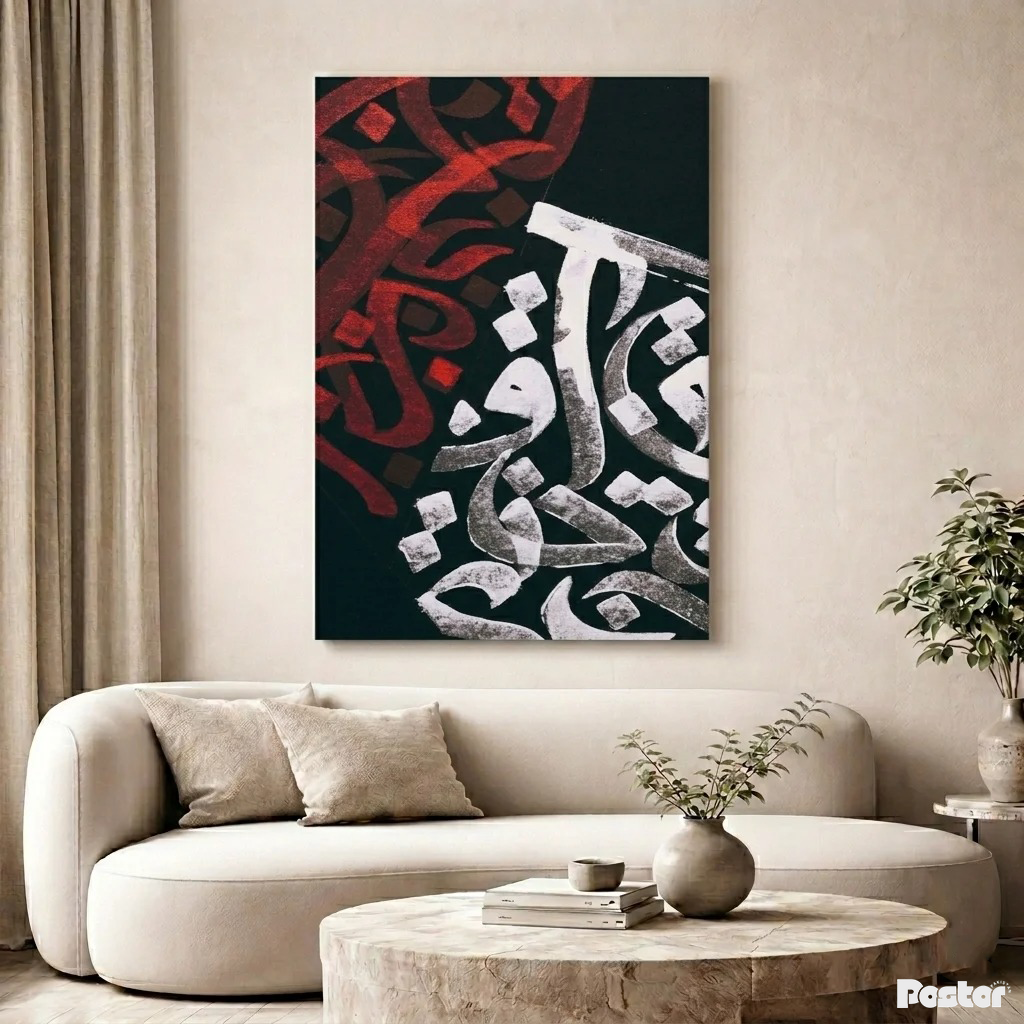 "Ruby Resonance" Abstract Wall Art- #SP018