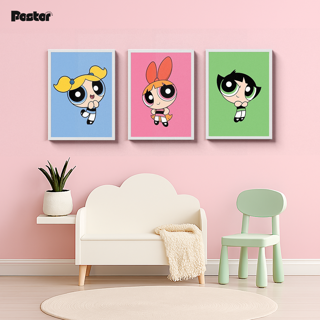 The Powerpuff Girls - Framed Poster Set - #P095