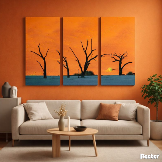 Savannah Embers - 3 Panel Wall Art - #3SA012