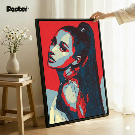 The Ariana Grande Pop Art Statement Piece - Framed Poster #P122