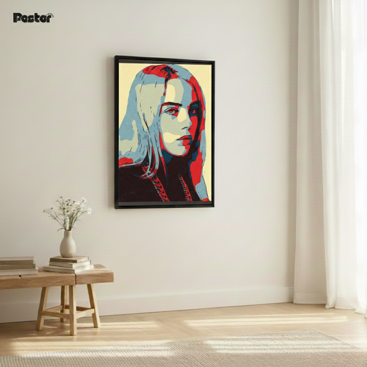 Billie Eilish Pop Art Canvas - Framed Poster #P123