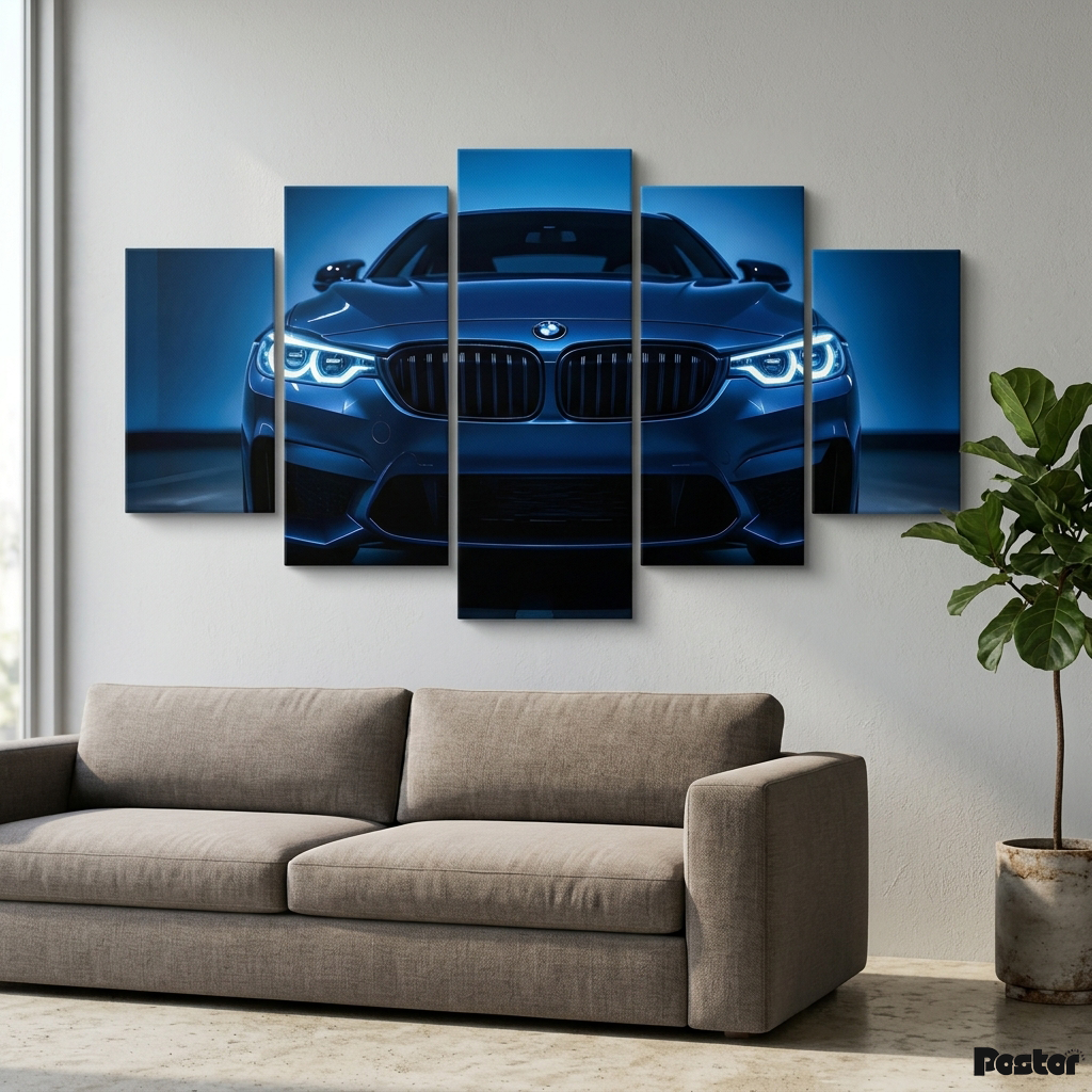 BMW M5 Competition Shadow Edition | 5-Panel Canvas Wall Art