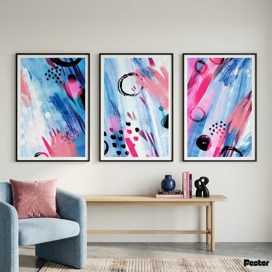 The Abstract Rhythm: Modern Mixed Media Graphic Wall Art
