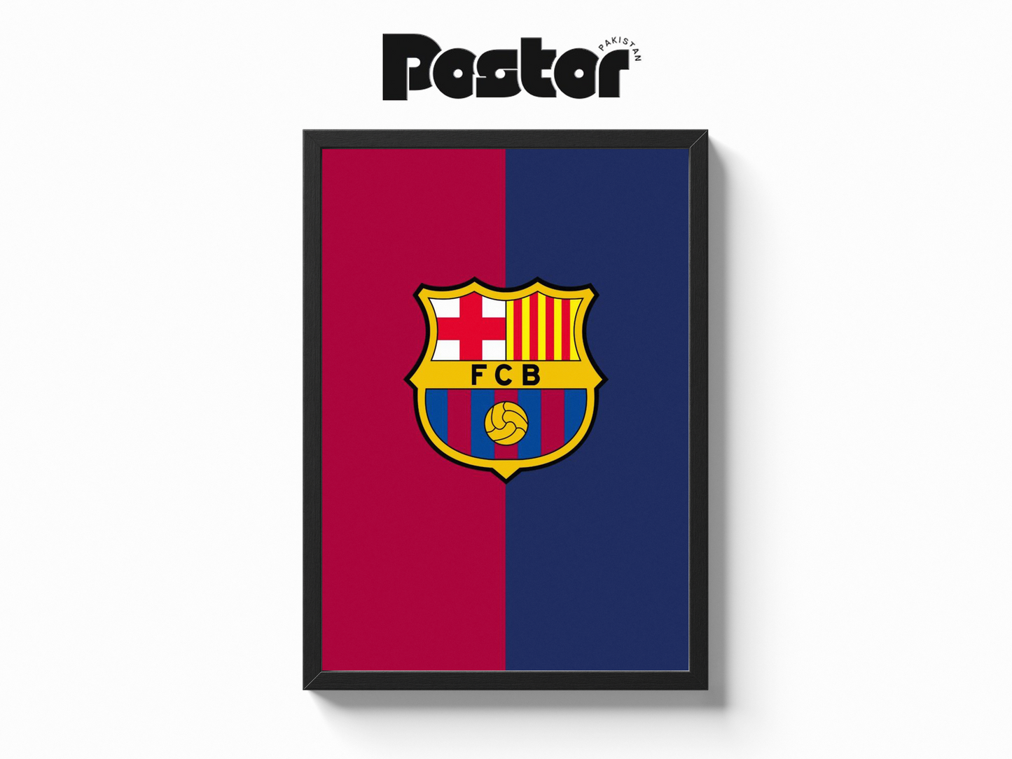 FC Barcelona Split Color Framed Art Poster - #P015