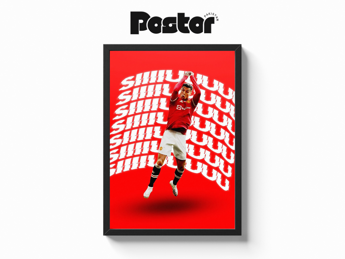 Cristiano Ronaldo "Siiiuuu" Celebration Framed Art Poster - #P023