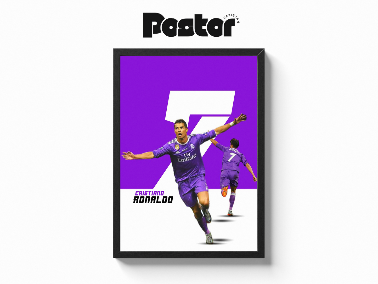 Cristiano Ronaldo "CR7" Framed Art Poster - #P024