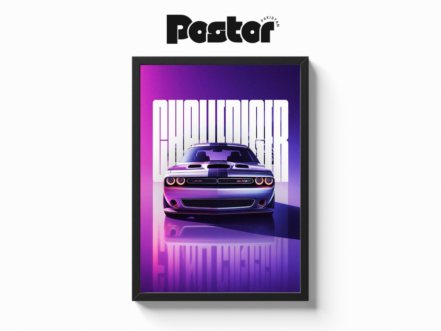 Dodge Challenger Muscle Car Framed Art Poster - #P026
