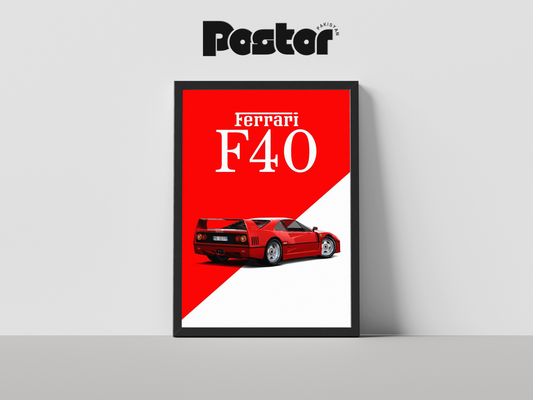 Ferrari F40 Framed Poster - #P088