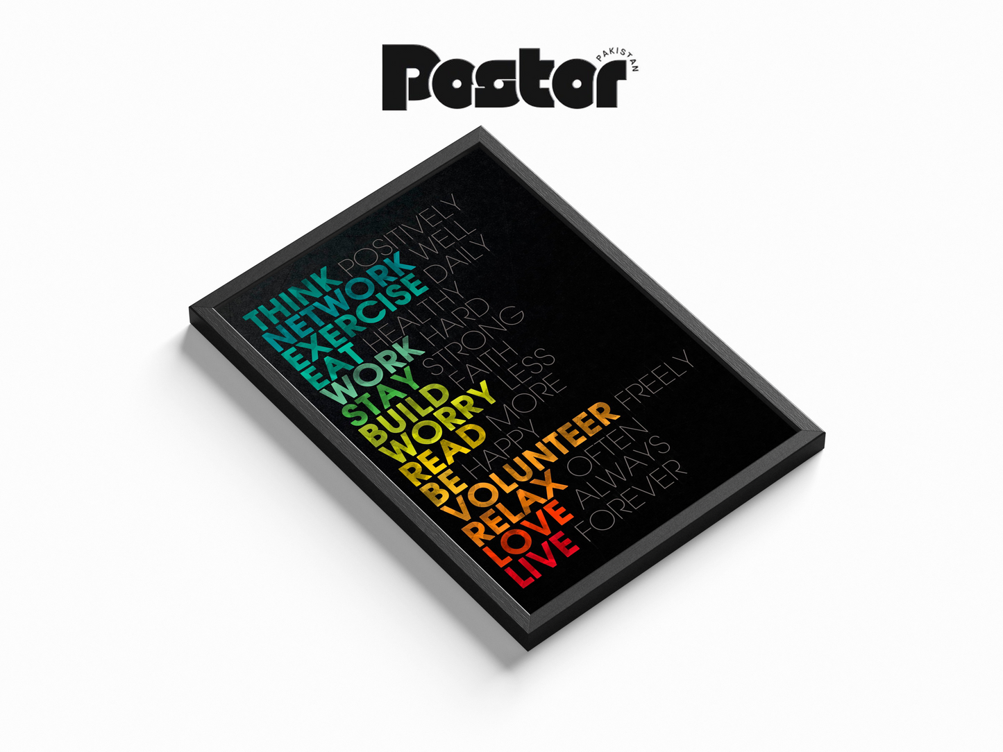 "Rules for a Better Life" Motivational Quote Framed Art Poster - #P010