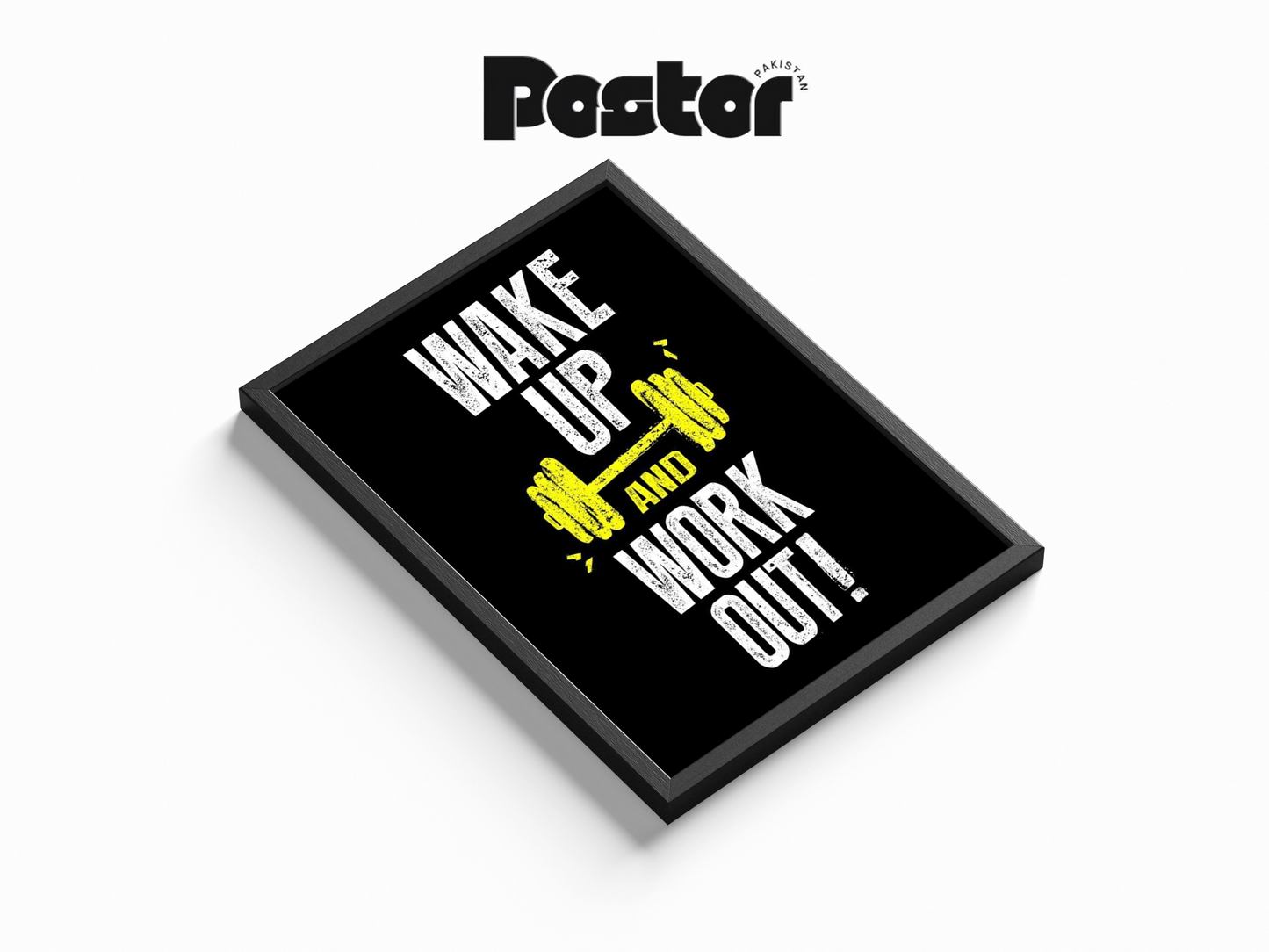"Wake Up And Work Out" Motivational Gym Framed Poster - #P014
