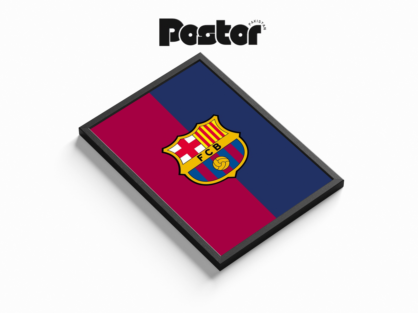 FC Barcelona Split Color Framed Art Poster - #P015