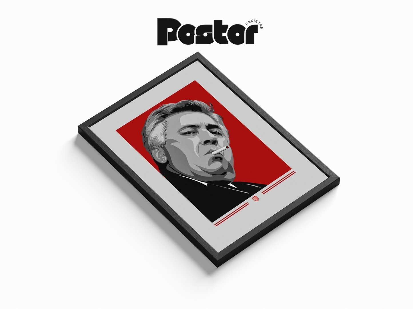 Carlo Ancelotti Pop Art Framed Poster - #P021