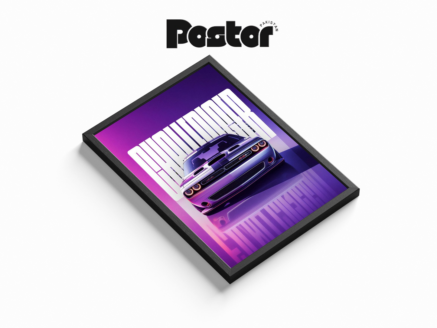 Dodge Challenger Muscle Car Framed Art Poster - #P026