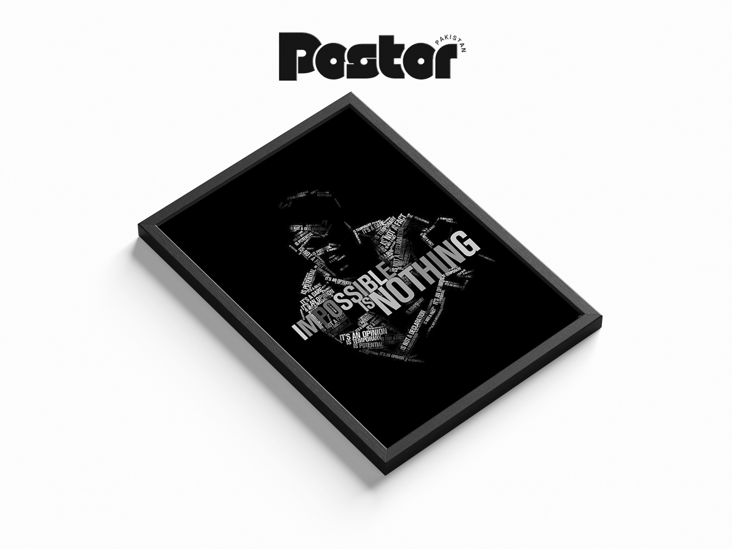 Muhammad Ali "Impossible is Nothing" Typographic Art Poster - #P005