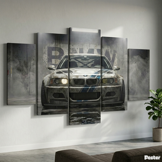 BMW M3 GTR Heritage | 5-Panel Canvas Wall Art