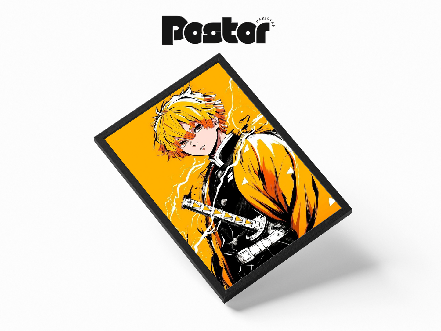 Zenitsu Agatsuma Anime Framed Art Poster - #P073