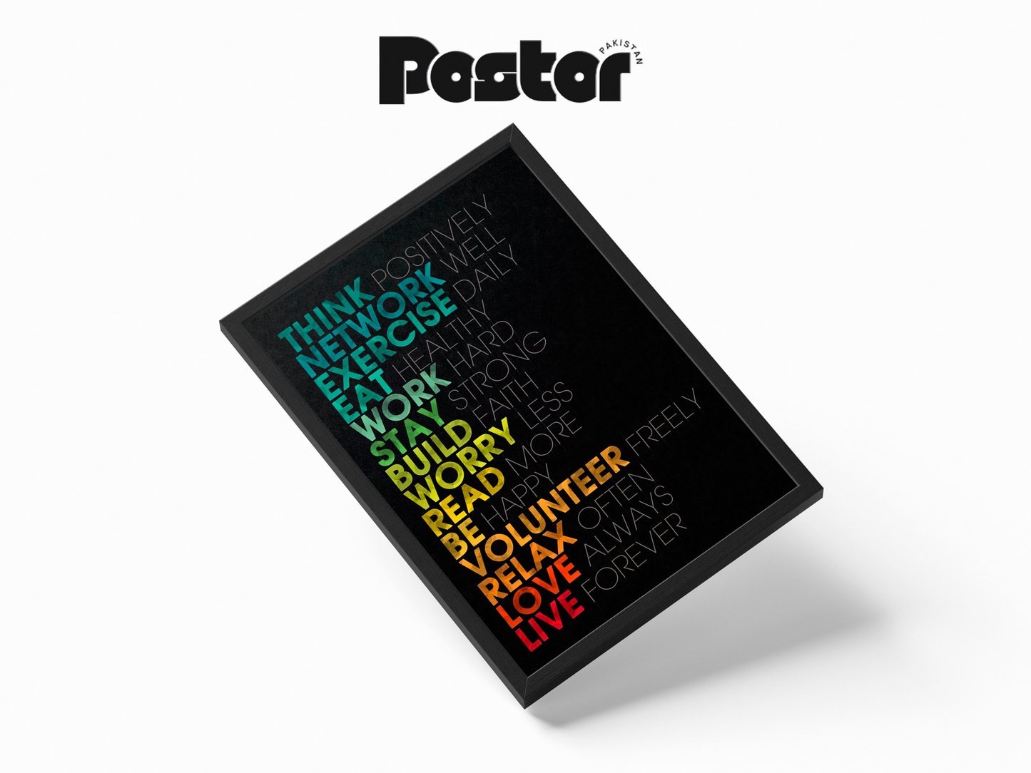 "Rules for a Better Life" Motivational Quote Framed Art Poster - #P010