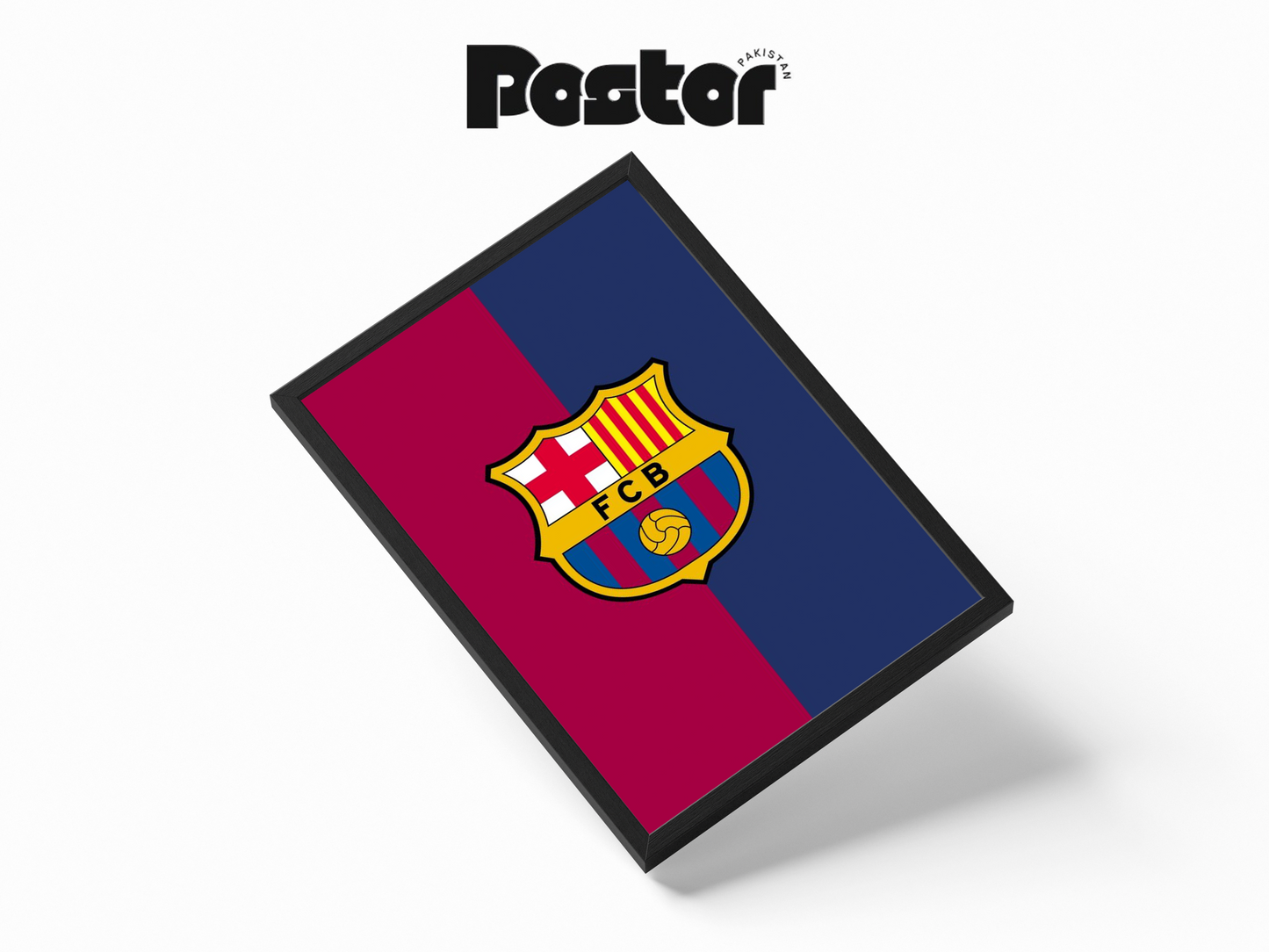FC Barcelona Split Color Framed Art Poster - #P015
