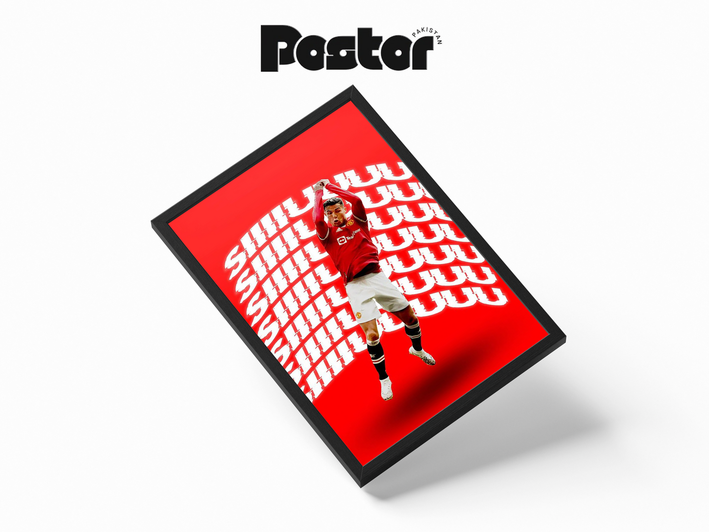 Cristiano Ronaldo "Siiiuuu" Celebration Framed Art Poster - #P023