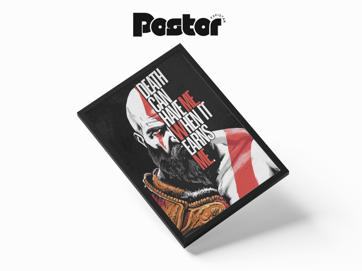 God of War Kratos "Death Can Have Me..." Framed Art Poster - #P006