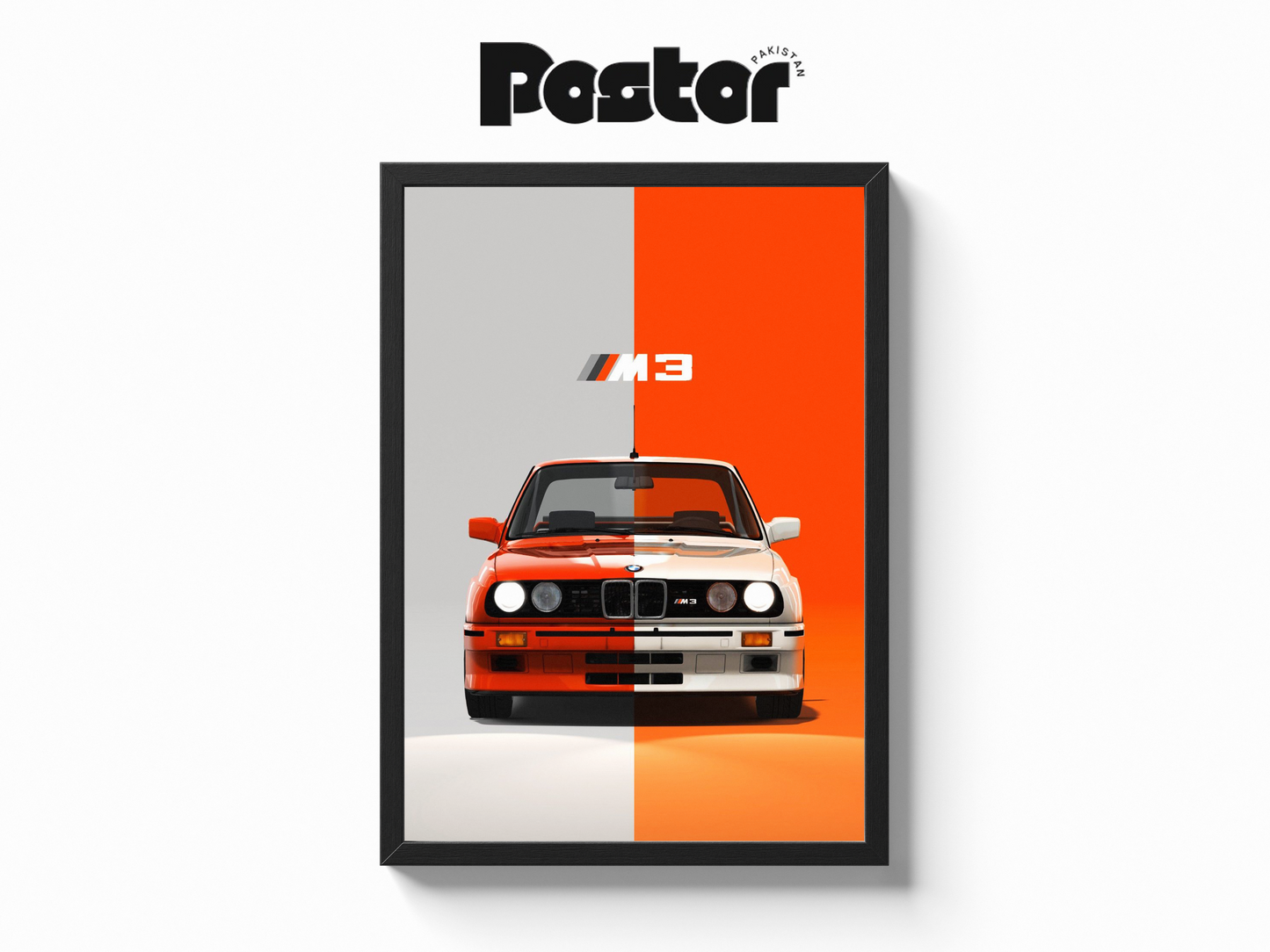 BMW M3 Split-Color Framed Poster - #P089