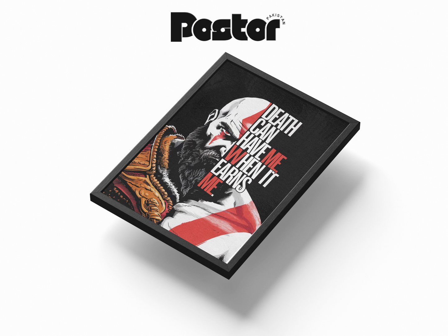 God of War Kratos "Death Can Have Me..." Framed Art Poster - #P006