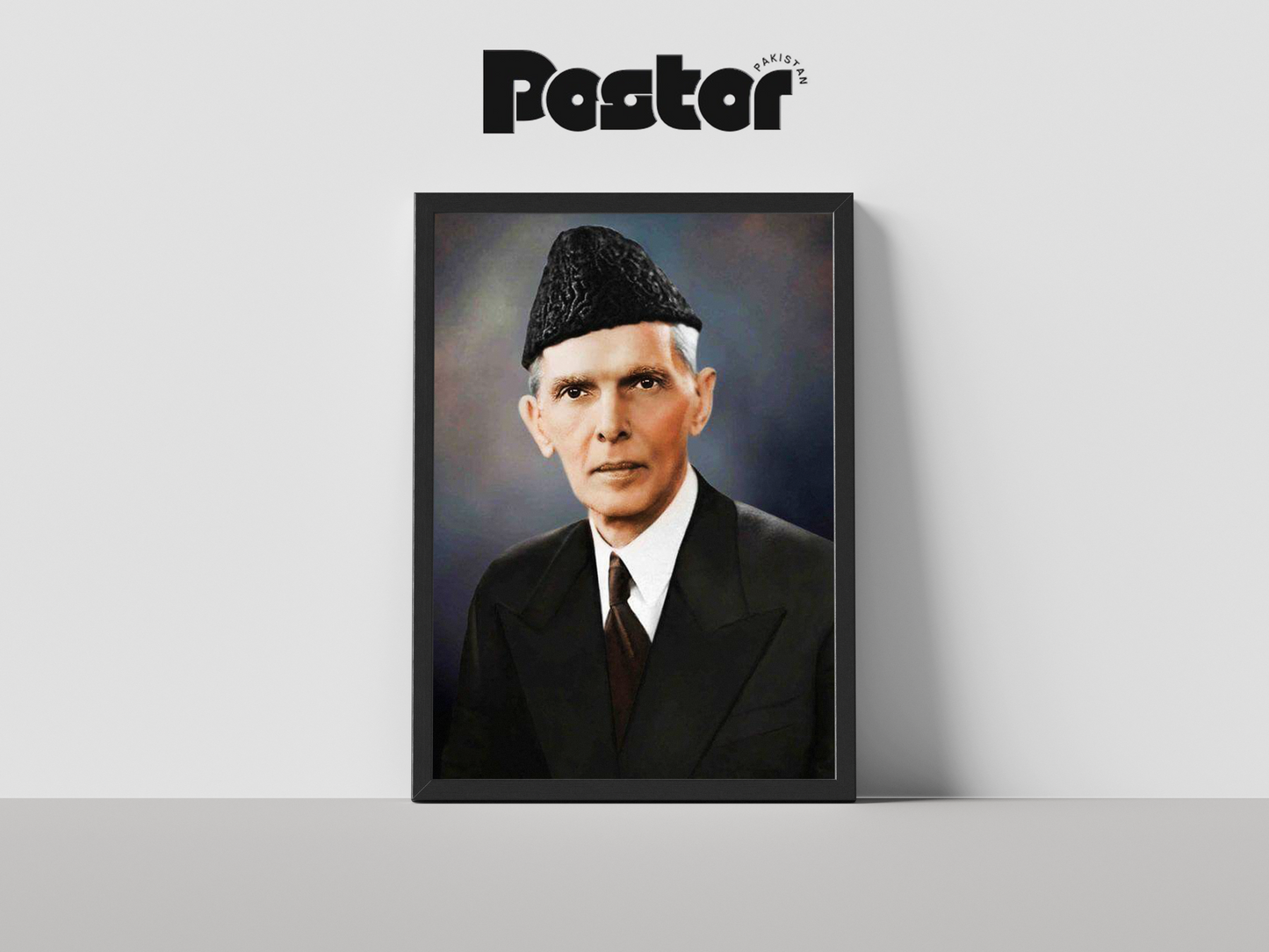 Quaid-e-Azam Muhammad Ali Jinnah Framed Art Poster - #P017