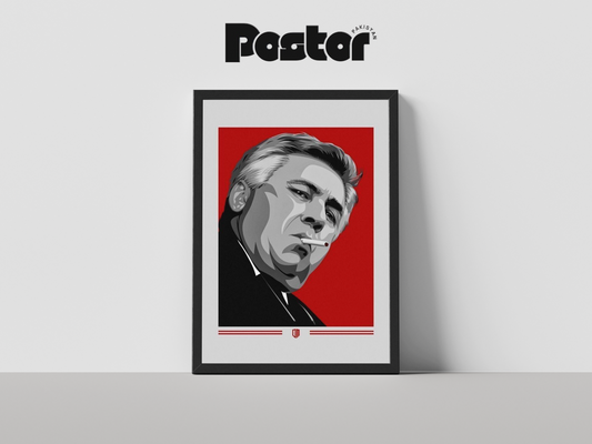 Carlo Ancelotti Pop Art Framed Poster - #P021