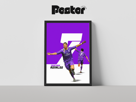 Cristiano Ronaldo "CR7" Framed Art Poster - #P024