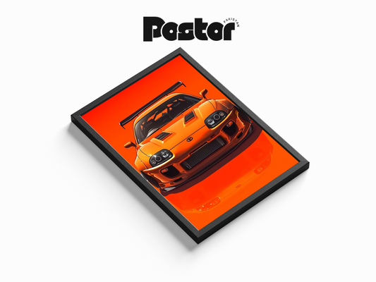 Toyota Supra MK4 JDM Car Framed Art Poster - #P033
