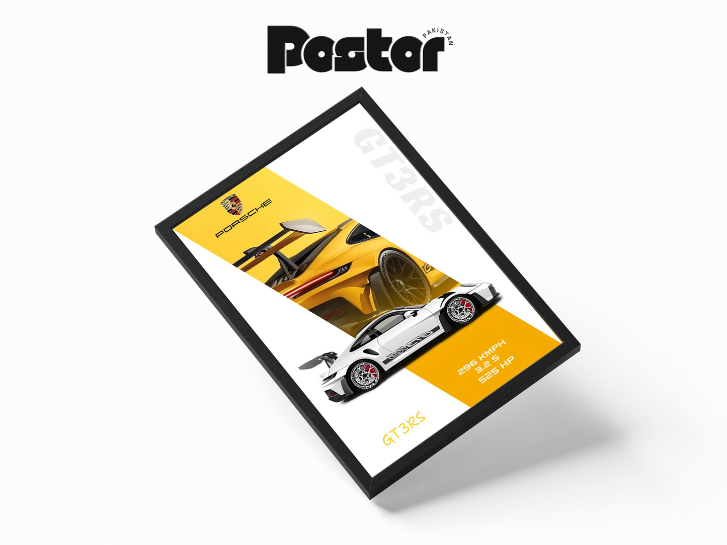 Porsche GT3RS Framed Poster with Stats - #P090
