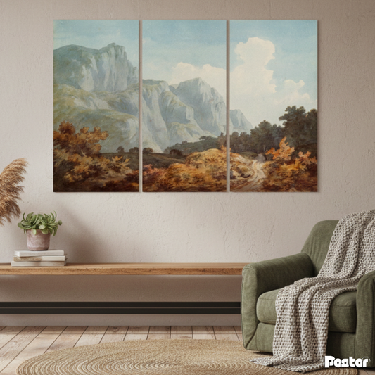 Mist over the Peaks - 3 Panel Wall Art - #3SA006