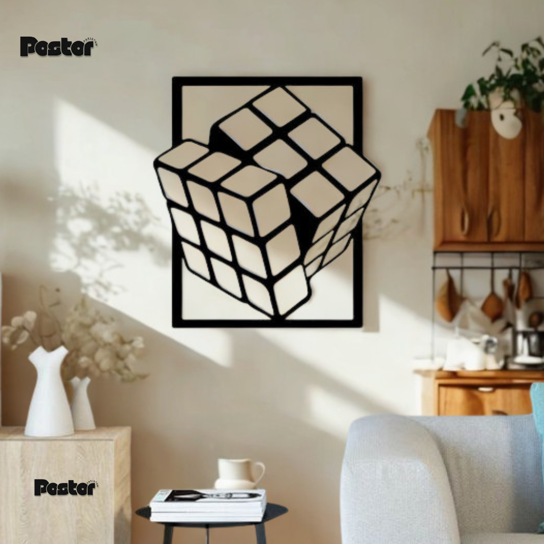 Rubik's Cube 3D Acrylic Wall Art - #A004