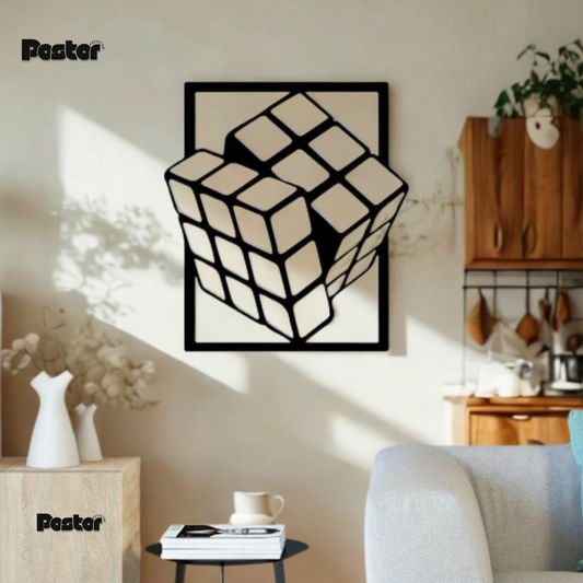 Rubik's Cube 3D Acrylic Wall Art - #A004
