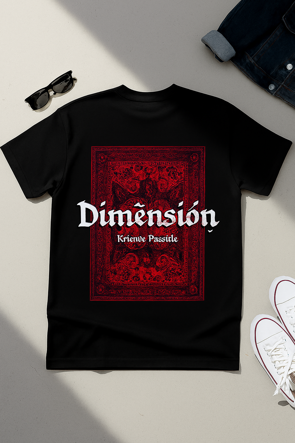 Oversized "Dimension" Persian Rug T-Shirt