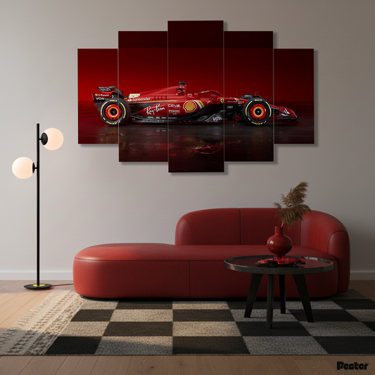 Formula 1 'Grid Leader' 5-Panel Canvas Wall Art #S025