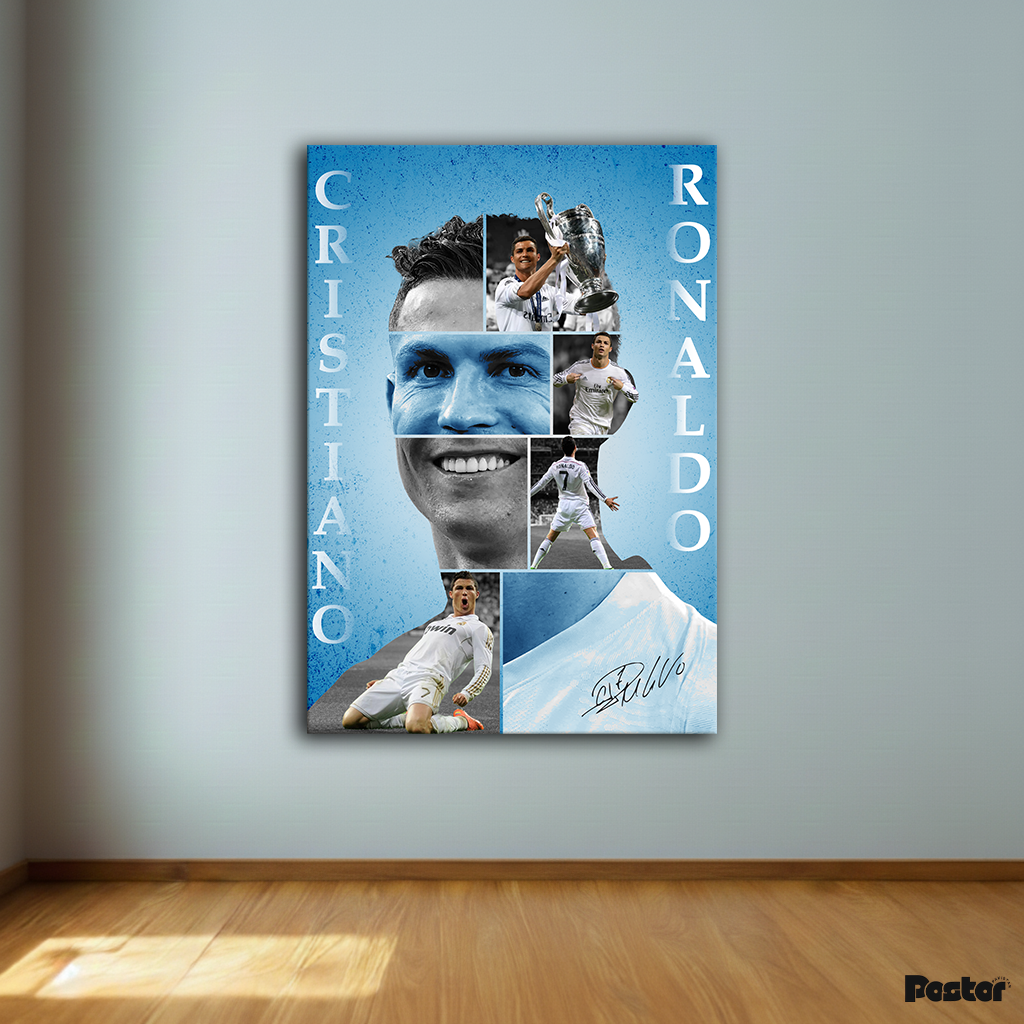 Cristiano Ronaldo 'Silhouette of Greatness' Collage - Framed Poster #P128
